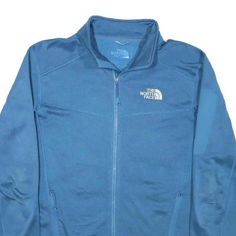 The North Face Mens Blue Jacket S Polyester Blend Zip Plain Casual Outdoor 2