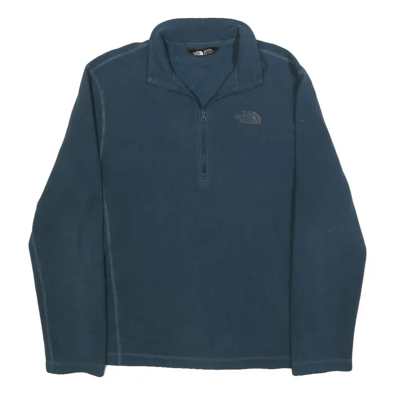 The North Face Mens Blue Plain Jumper Crew Neck Basic Knit M Outdoor Fleece 1
