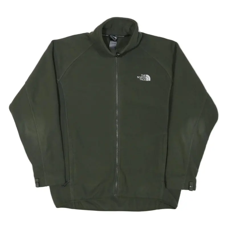 The North Face Mens Green Jacket L Polyester Blend Zip Plain Outdoor Casual 1