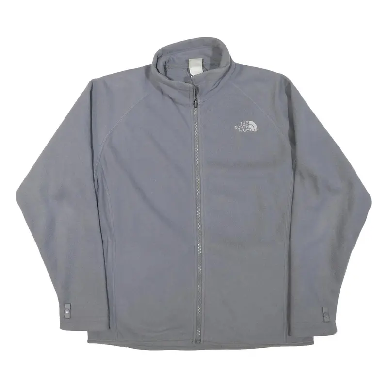 The North Face Mens Grey Jacket L Polyester Blend Plain Zip Casual Outdoor 1
