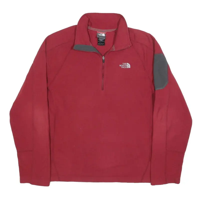 The North Face Mens Red & Grey Outdoor Patterned Pullover Crew Neck Basic Knit L 1