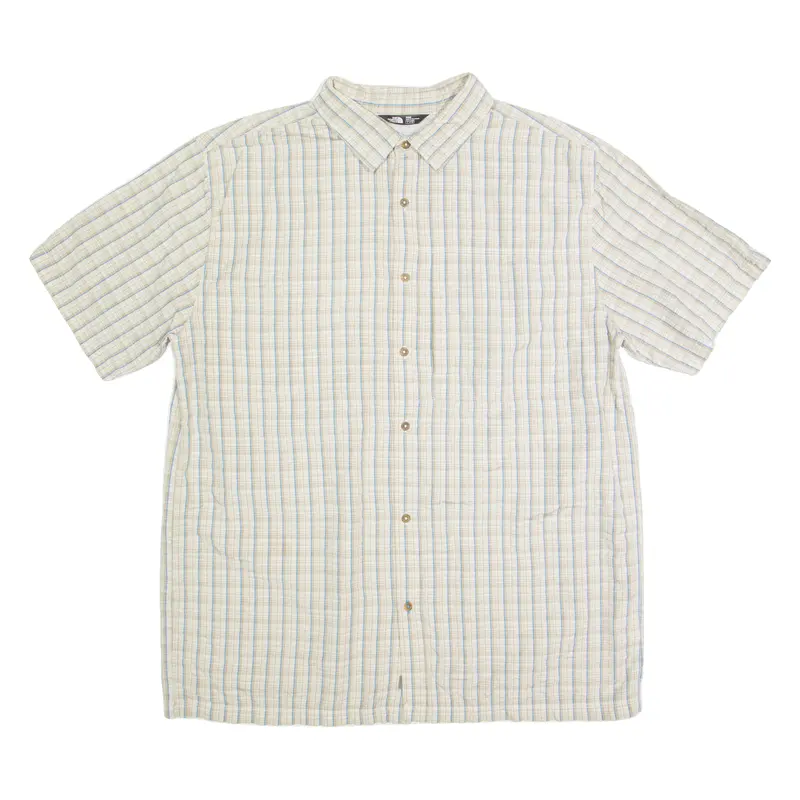 The North Face Mens Shirt Beige Check L 1