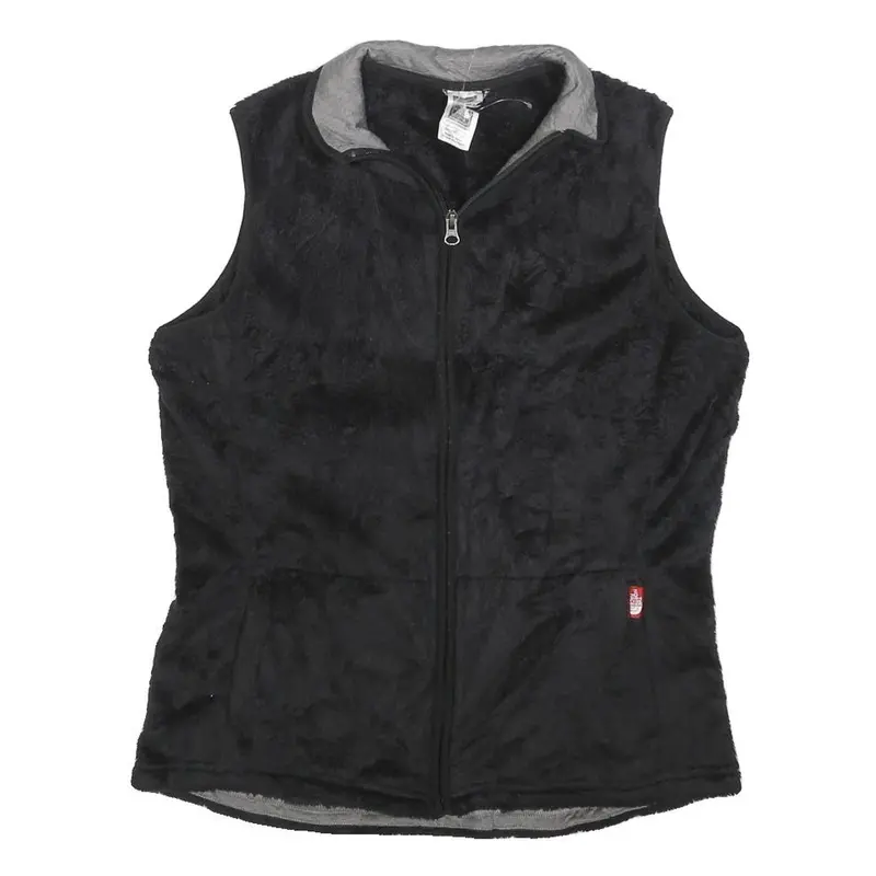 The North Face Womens Black Fleece Vest L Polyester Zip Outdoor Casual 1