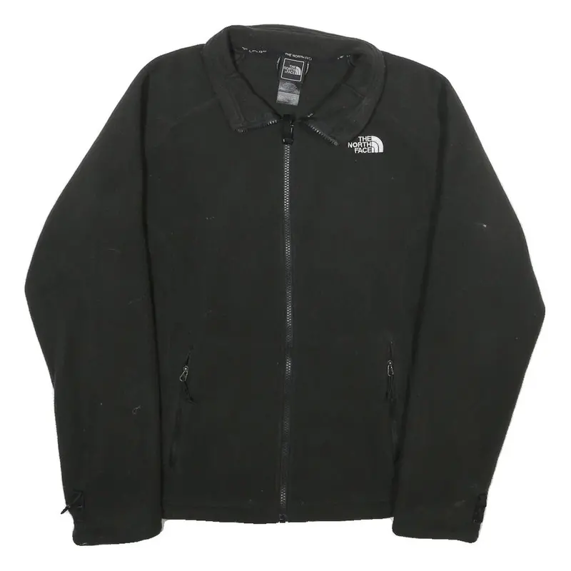 The North Face Womens Black Jacket M Polyester Zip Plain Casual Outdoor Warm 1
