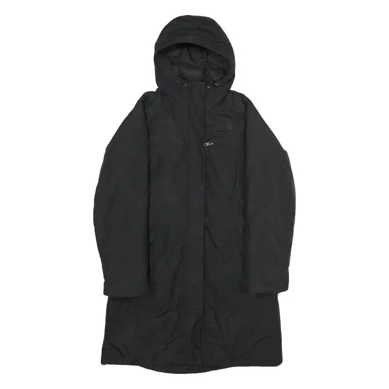 The North Face Womens Black Nylon Outdoor Jacket S Zip Hooded Plain 1