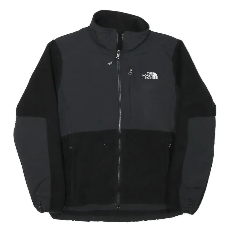 The North Face Womens Black Outdoor Jacket L Polyester Blend Zip Fleece 1
