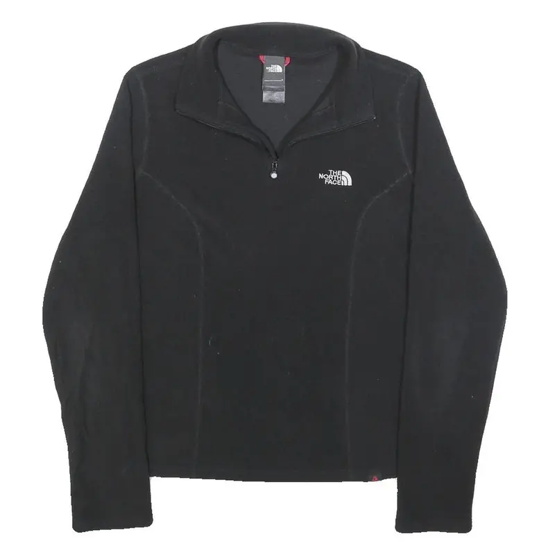The North Face Womens Black Plain Pullover Jumper Quarter Zip Xs Outdoor 1