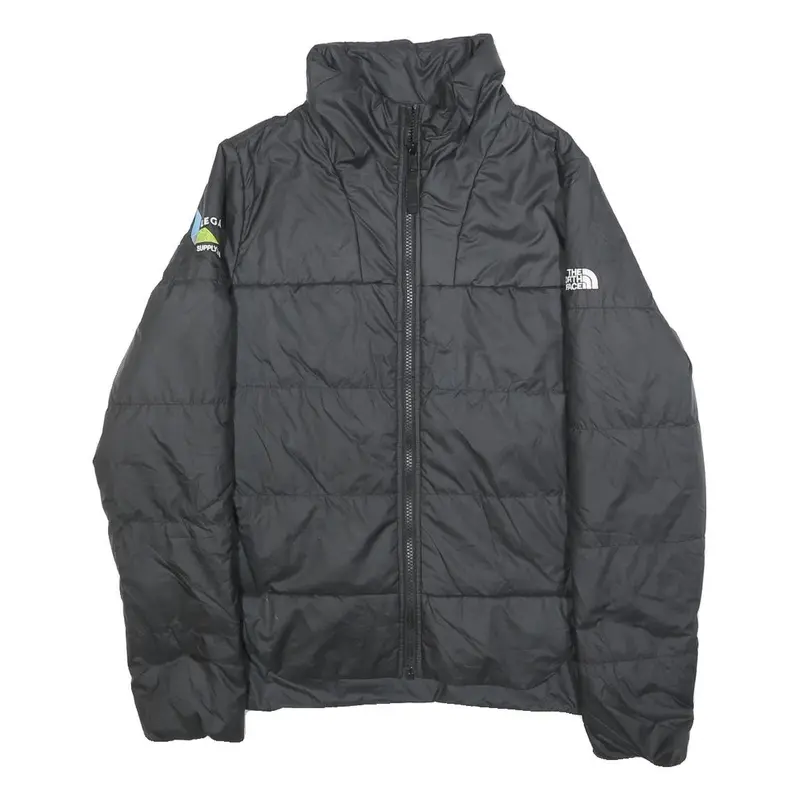 The North Face Womens Black Puffer Jacket M Polyester Zip Outdoor Casual Warm 1