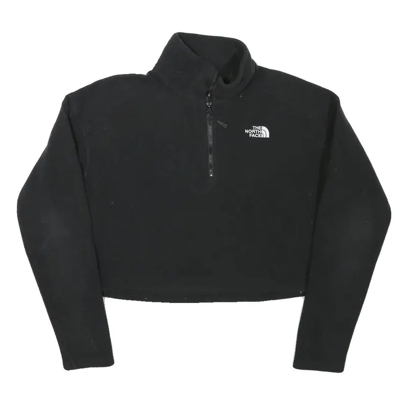 The North Face Womens Black Zip Fleece Jacket S Polyester Blend Warm Casual 1