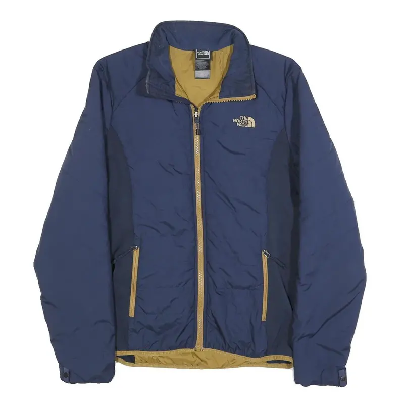 The North Face Womens Blue & Beige Zip Jacket M Polyester Outdoor Winter Warm 1