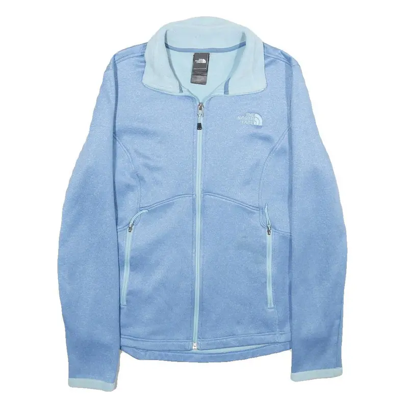 The North Face Womens Blue Lightweight Jacket M Polyester Blend Zip Fleece 1