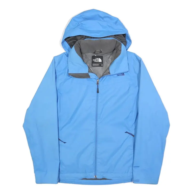 The North Face Womens Blue Outdoor Jacket M Polyester Zip Hooded Plain Casual 1