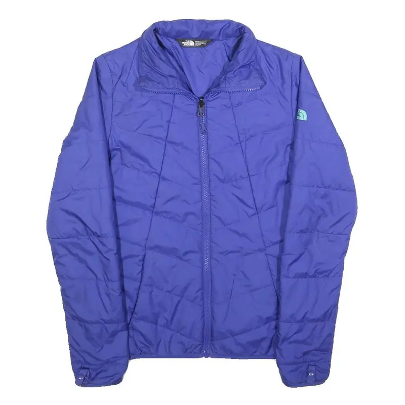 The North Face Womens Blue Outdoor Jacket Xs Polyester Zip Plain Casual 1