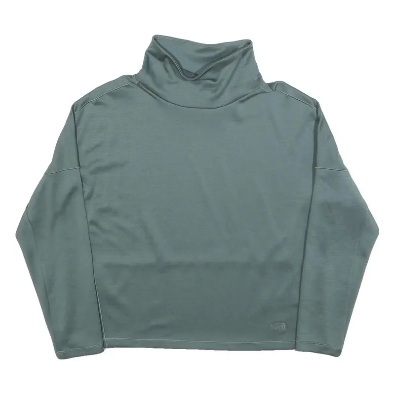 The North Face Womens Blue Pullover Roll Neck Sweatshirt L Outdoor Casual 1