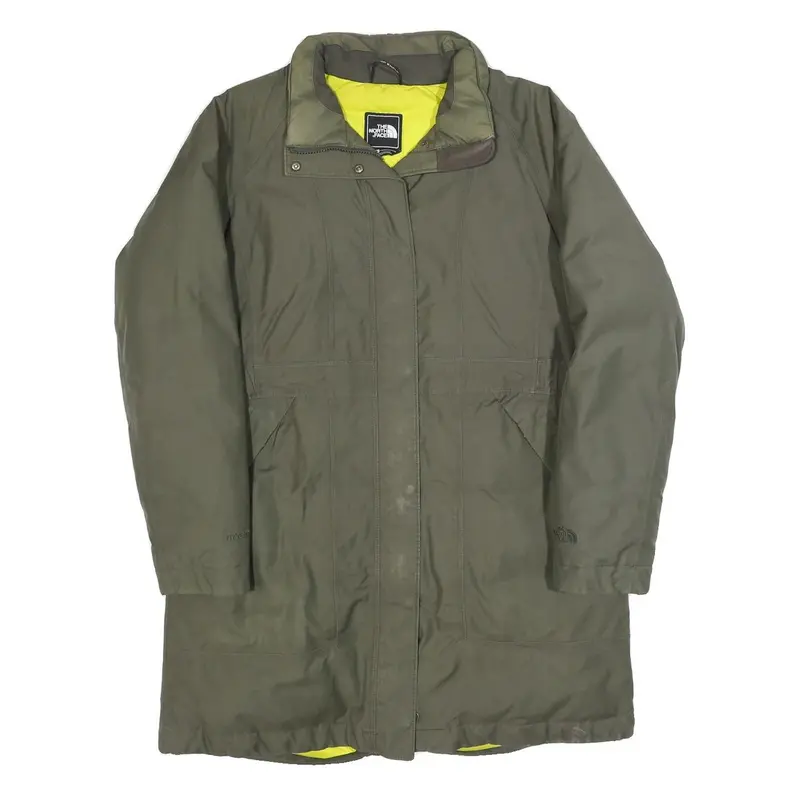 The North Face Womens Green Coat L Polyester Blend Plain Zip Outdoor Jacket 1