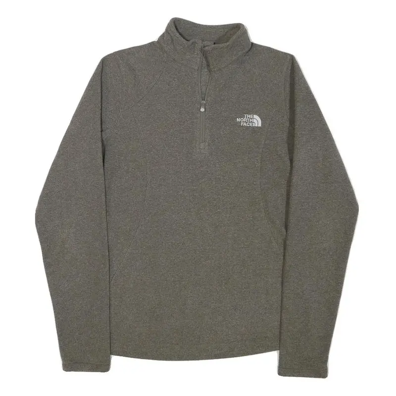 The North Face Womens Grey Jacket Xs Polyester Blend Plain Zip Lightweight 1