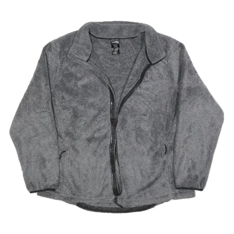 The North Face Womens Grey Polyester Zip Jacket 2Xl Fleece Casual Outdoor 1