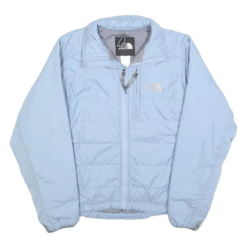The North Face Womens Light Blue Zip Up Polyester Blend Jacket Xs Puffer Outdoor 1