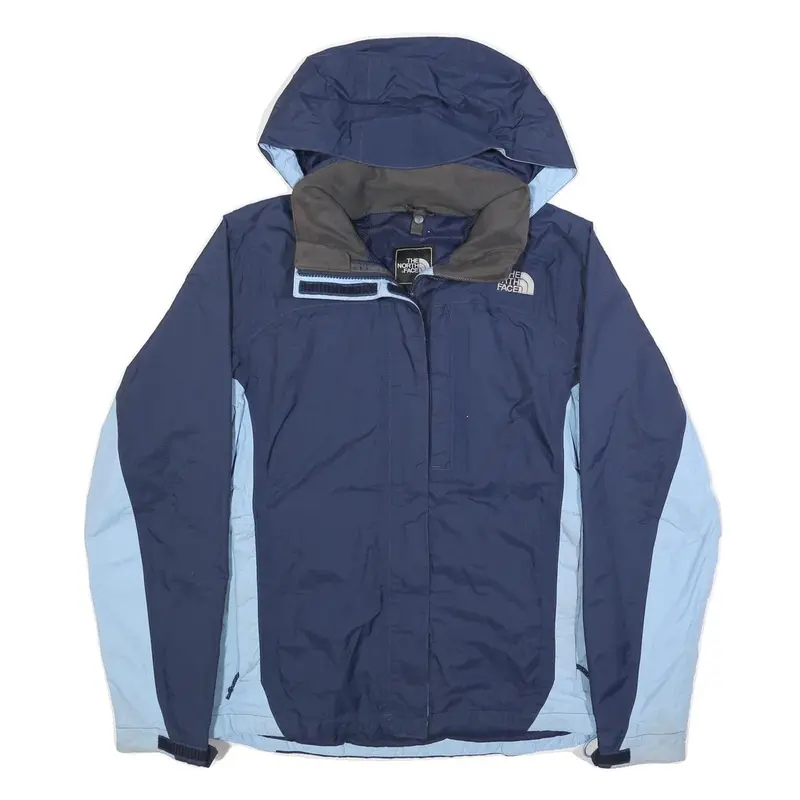 The North Face Womens Navy & Light Blue Outdoor Zip Jacket M Nylon Hyvent 1