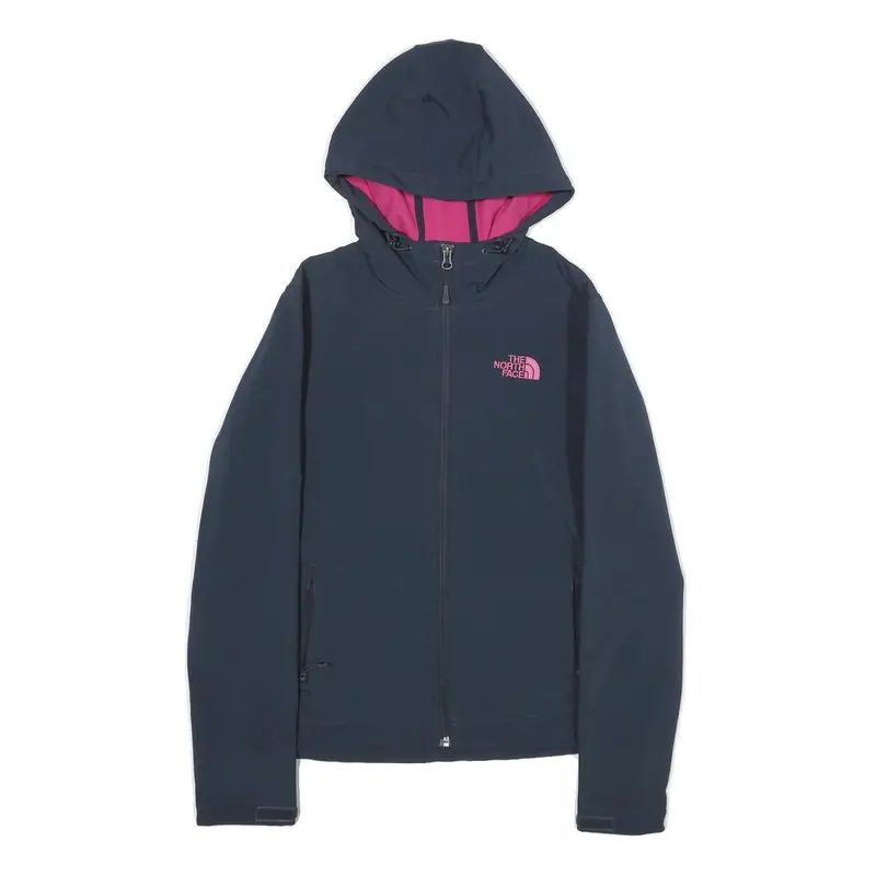 The North Face Womens Navy & Pink Hoodie Zip Jacket S Polyester Blend Outdoor 1