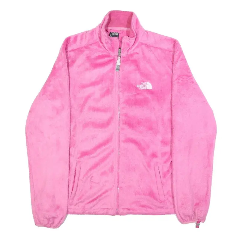 The North Face Womens Pink Fleece Jacket Xl Polyester Zip Casual Outdoor Warm 1