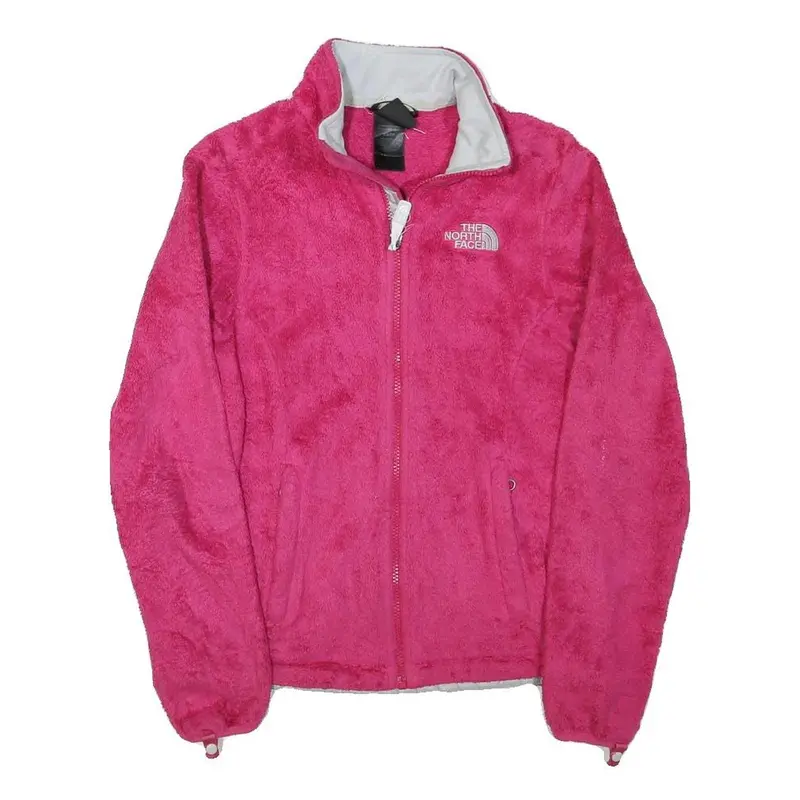 The North Face Womens Pink Jacket Xs Polyester Blend Fleece Zip Outdoor Casual 1
