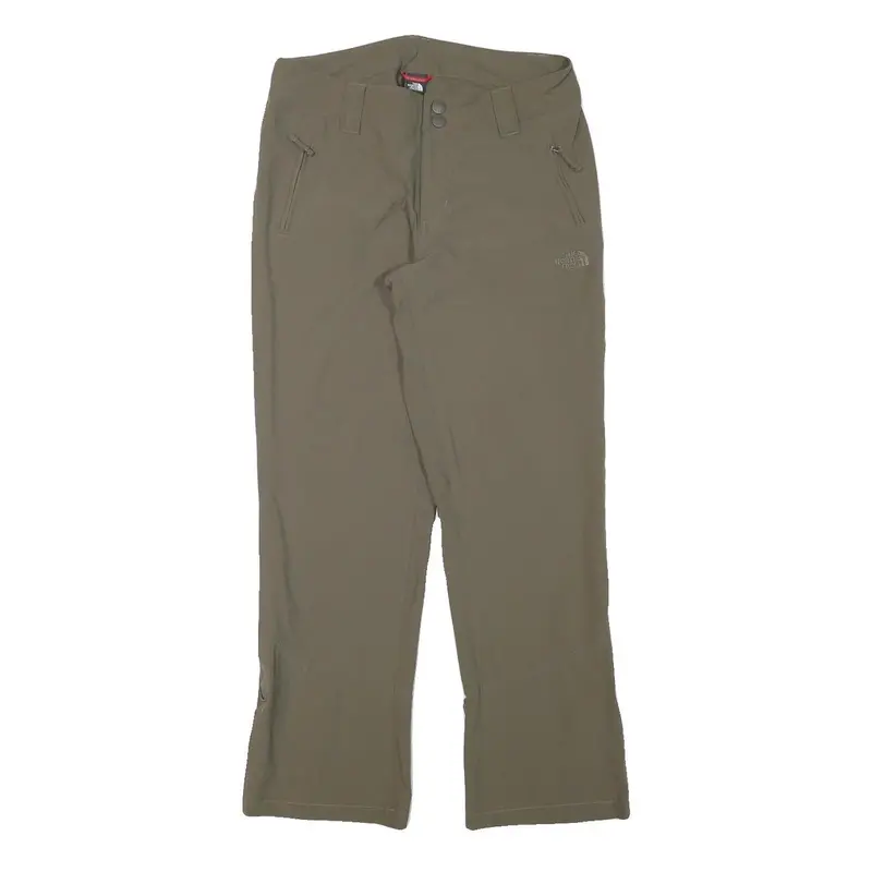 The North Face Womens Polyester Blend Khaki Regular Fit Straight Leg Trousers 1