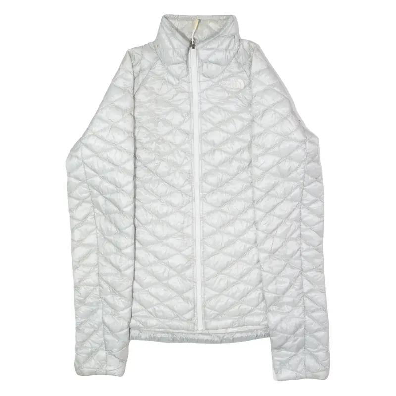 The North Face Womens Puffer Jacket Silver Nylon Diamond Xs 1