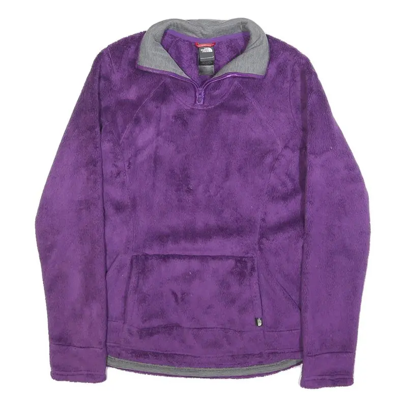 The North Face Womens Purple Fleece Jacket Xs Polyester Zip Outdoor Layering 1