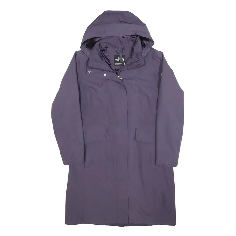 The North Face Womens Purple Outdoor Jacket M Polyester Zip Hooded Casual 1