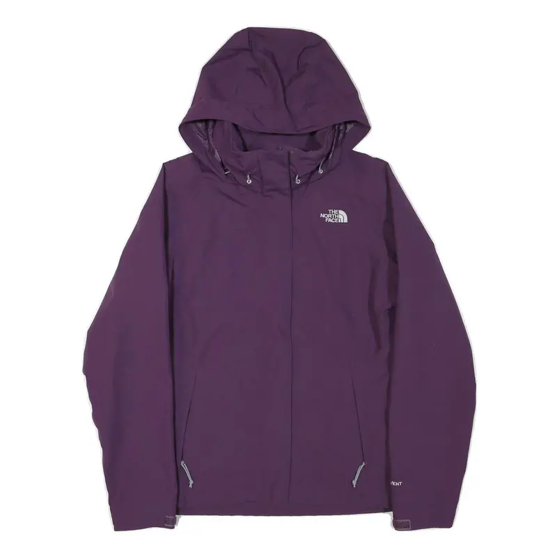 The North Face Womens Purple Outdoor Jacket S Polyester Blend Zip Hooded 1