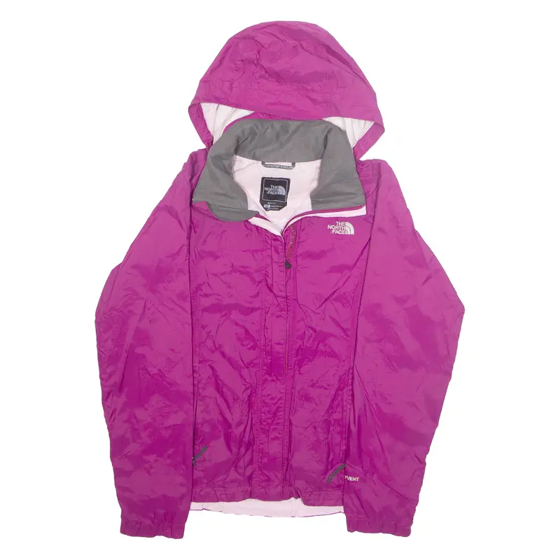 The North Face Womens Rain Jacket Purple Hooded S 1