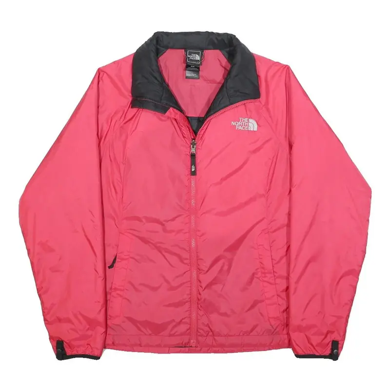The North Face Womens Red And Black Outdoor Jacket M Polyester Zip Plain 1