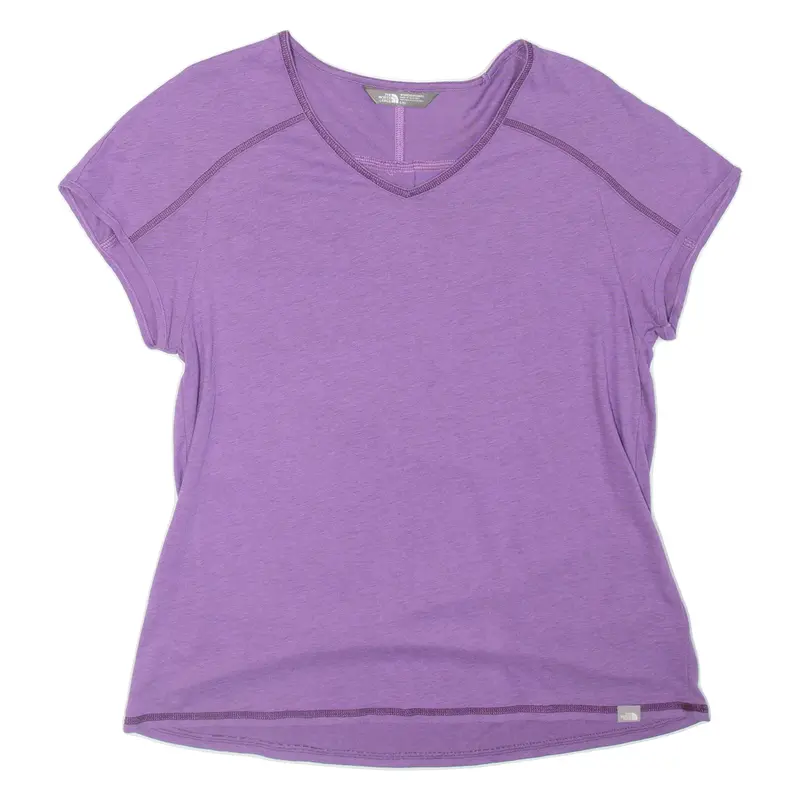 The North Face Womens T-Shirt Purple V-Neck L 1