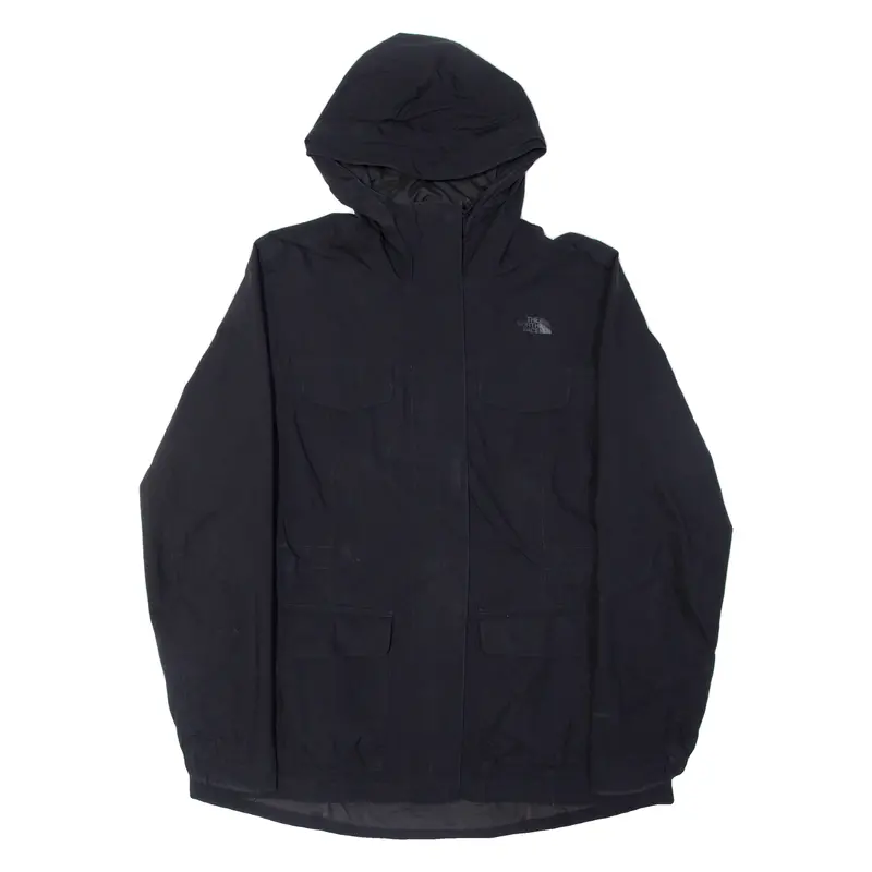 The North Face Womens Windbreaker Jacket Black Hooded L 1