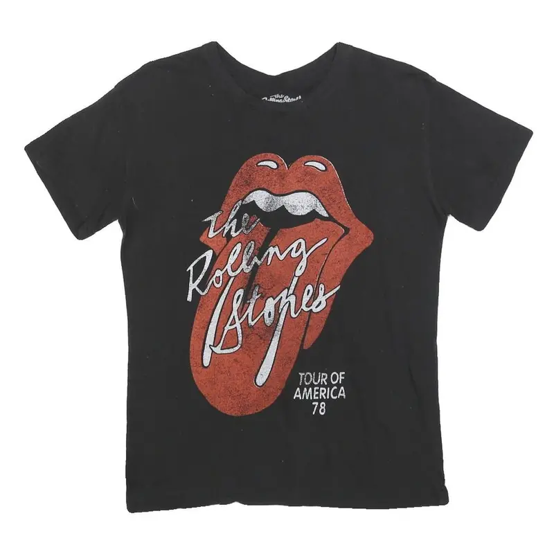 The Rolling Stones Womens Black Tour Of America 78 Graphic T-Shirt S Short 1