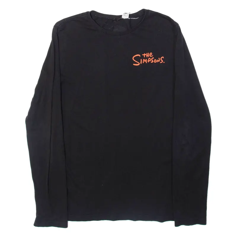 The Simpsons Womens T-Shirt Black Long Sleeve M 1