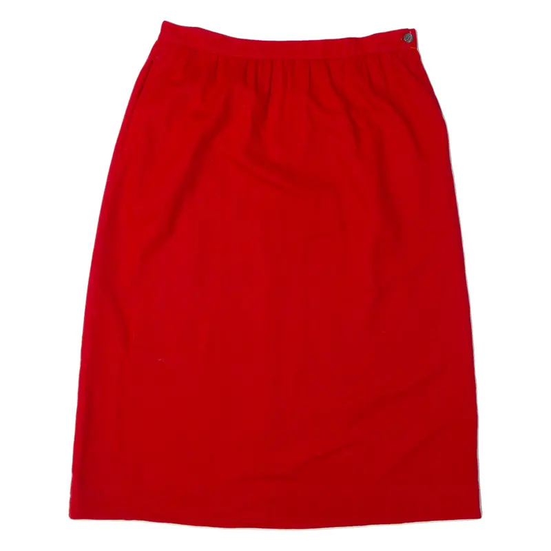 The Villages Womens A-Line Skirt Red Knee Length Uk 16 1