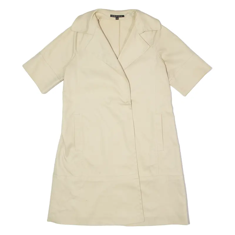 Theory Womens Overcoat Jacket Beige Twill M 1