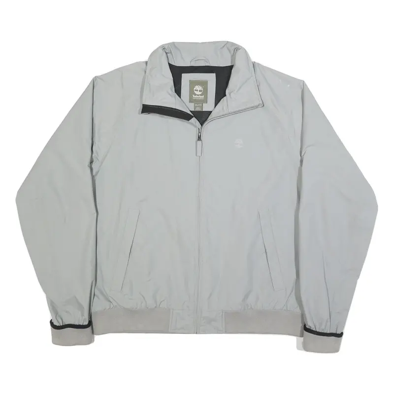Timberland Mens Grey Nylon Zip Jacket 2Xl Casual Outdoor Waterproof 1