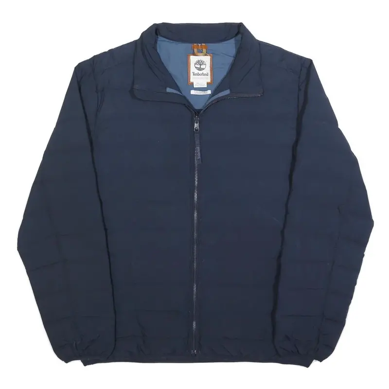 Timberland Mens Navy Blue Puffer Jacket 2Xl Polyester Blend Zip Casual Outdoor 1
