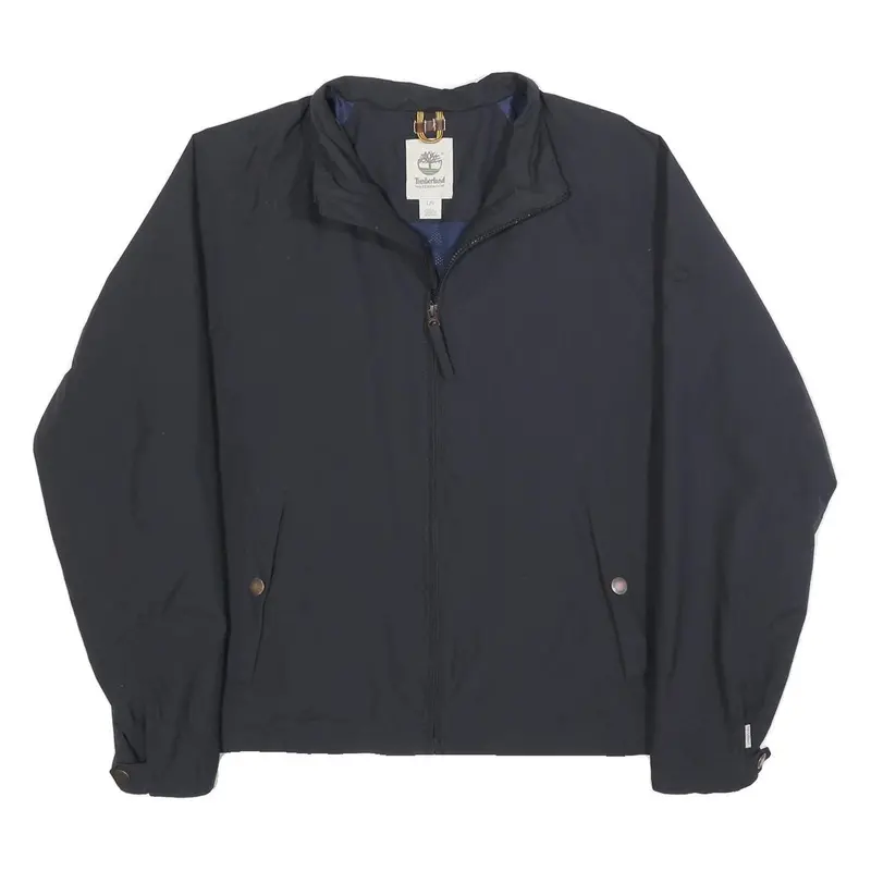 Timberland Mens Navy Blue Zip Up Jacket L Polyester Blend Plain Casual Outdoor 1