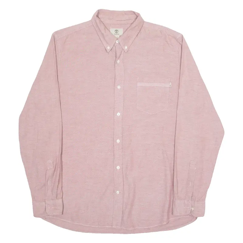 Timberland Mens Plain Shirt Red Long Sleeve Xl 1