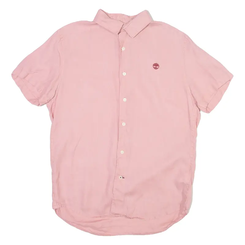 Timberland Slim Fit Mens Plain Shirt Pink S 1