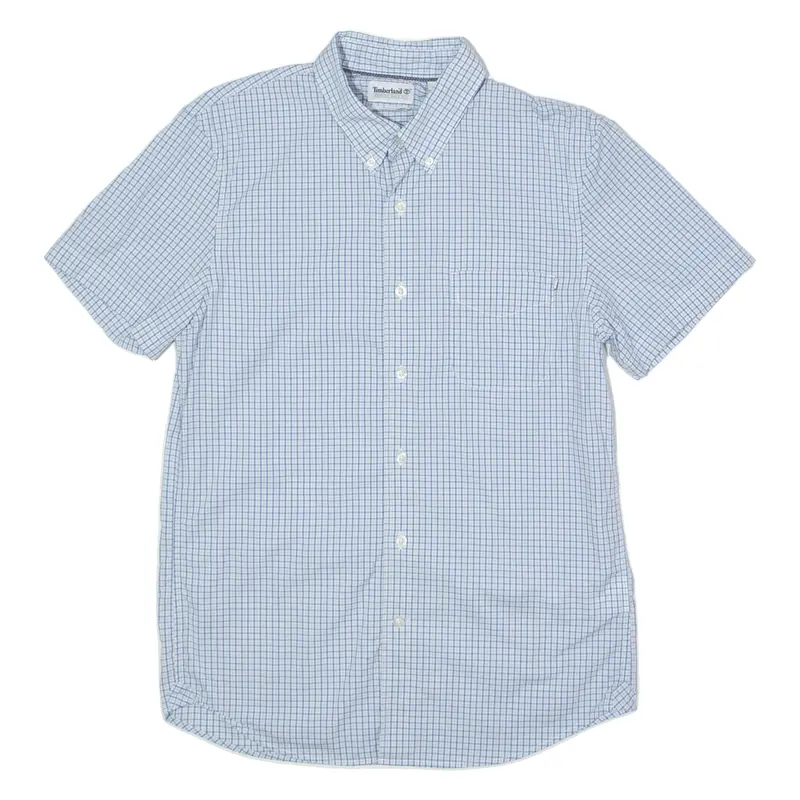 Timberland Slim Fit Mens Shirt Blue Check S 1