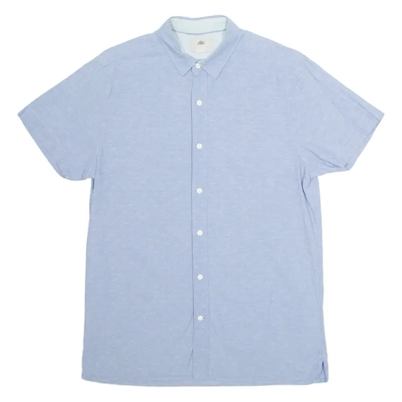 Timberland Slim Fit Mens Shirt Blue Crazy Pattern M 1
