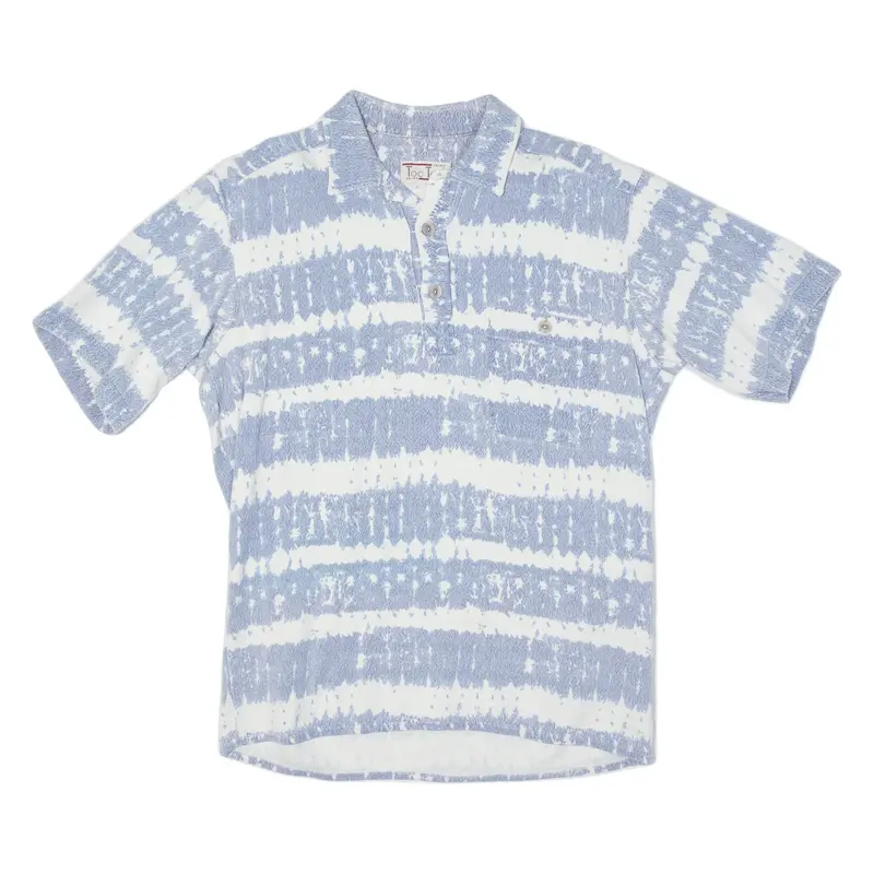 Toc Toc Mens Shirt Blue Crazy Pattern S 1