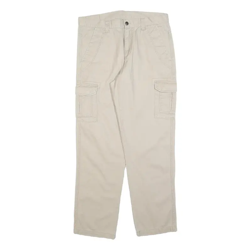 Tom Ramsey Mens Cotton Blend Beige Regular Straight Trousers W34 L32 Cargo 1