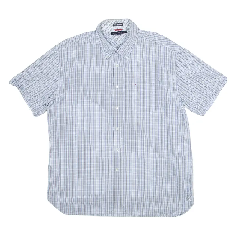 Tommy Hilfiger 80'S Ply Mens Shirt Blue Check Xl 1