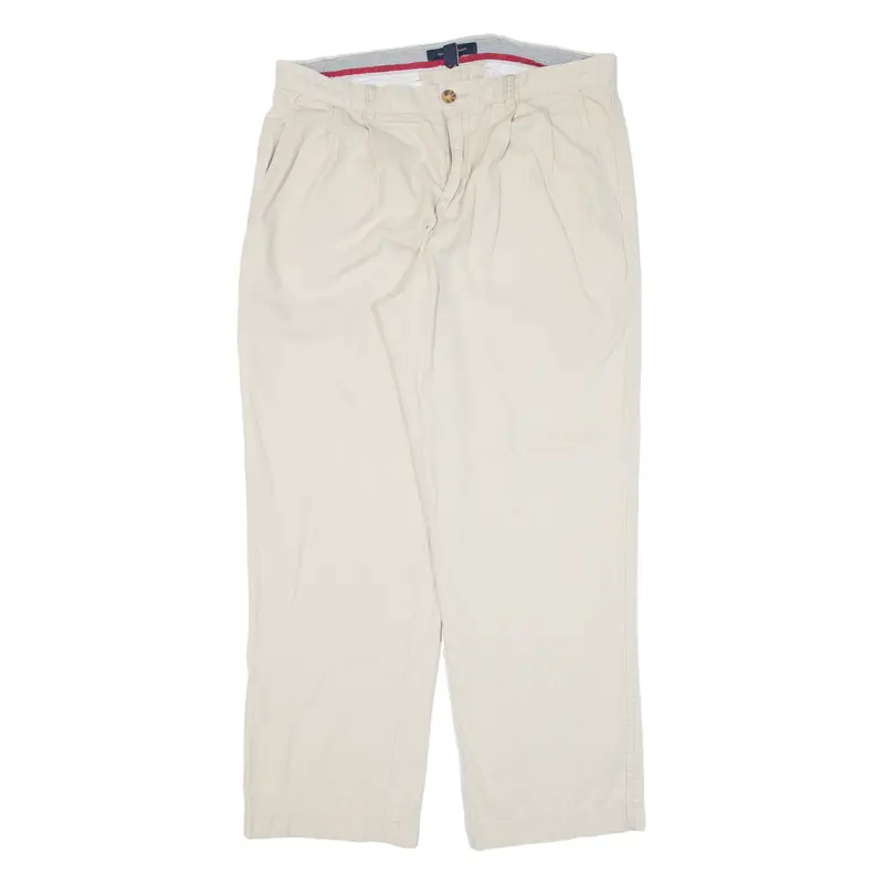 Tommy Hilfiger Chino Mens Trousers Beige Relaxed Straight W34 L30 1